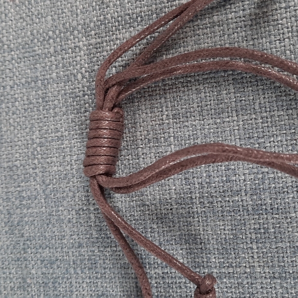 Charm Necklace Rhinestone Peace Symbol Cross Star Bead Adjustable Length - Picture 4 of 4